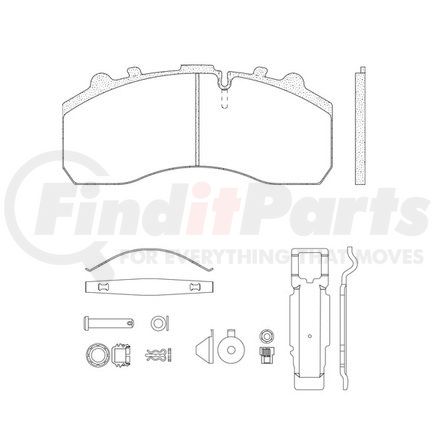 Haldex MPBD1203HD Air Disc Brake Pad