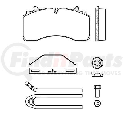 Haldex MPBD1777CV Air Disc Brake Pad