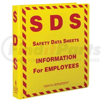 JJ Keller 19011 Safety Data Sheet Binder - 1.5" Ring Capacity - 2" Spine