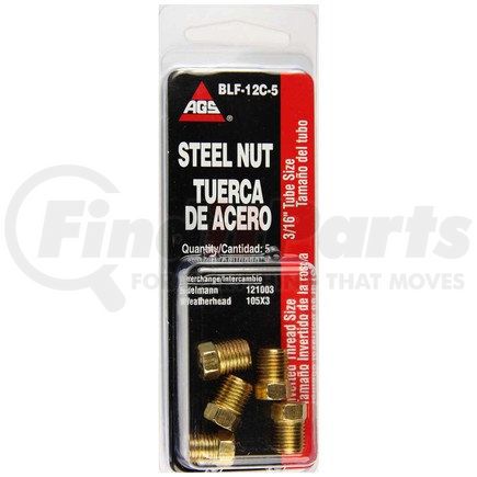 AGS Company BLF12C5 Brake Line Fitting