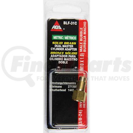 AGS Company BLF31C Brake Line Fitting