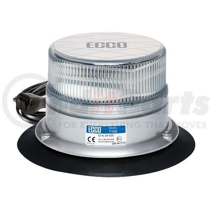 ECCO 7160CA-VM SAE Class I LED (7160 Series) Beacon Clear Lens / Amber Illumination