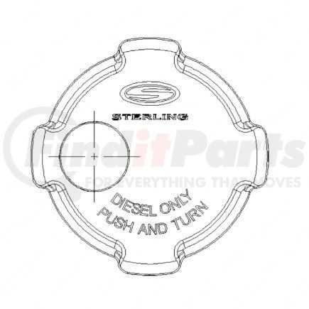 Freightliner 337017010 CAP QTR TRN FUEL CHR LOCK