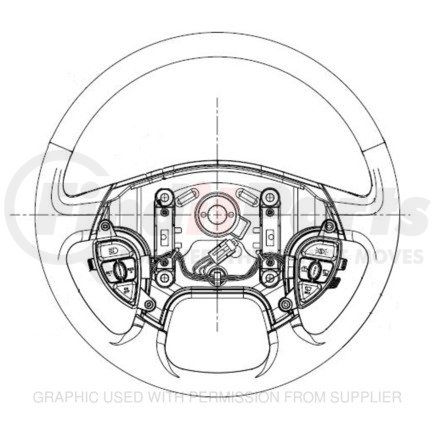 Freightliner 14-20053-000 WHEEL-STRG,BLK,18SMRT,TRW,WD