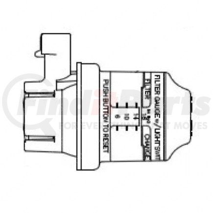 Freightliner 22-73303-001 GAUGE-AIR RESTR W/LT SWITCH,18