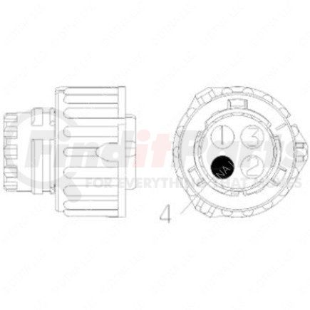 Freightliner 23-13151-416 PLUG-4CAV 1BLKD,SCC25,AI ,BK