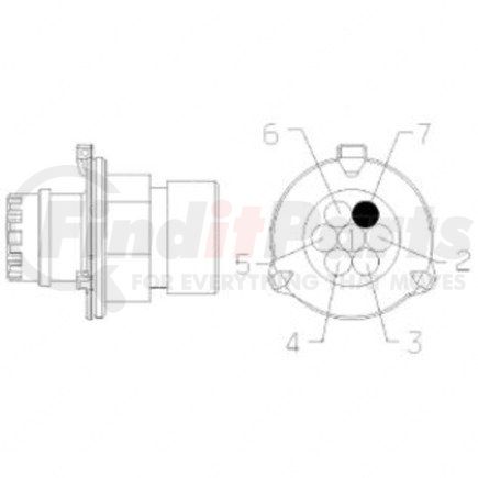 Freightliner 23-13151-702 RECEPTICAL-7CAV 1BLKD,SCC15,AI