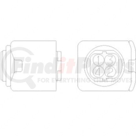 Freightliner 23-13149-408 PLUG-4CAV,HDSCS,AI 1-1418390-1