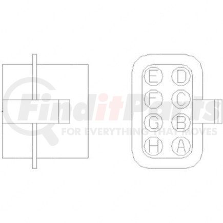 Freightliner 23-13141-812 PLUG-8CAV MP280 BUS32006A21 BK