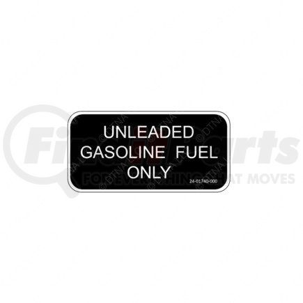 Freightliner 24-01740-000 LABEL-FUEL TANK,UNLEADED GASOL