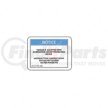 Freightliner 24-01798-000 LABEL-CAUTION,SAM CHAS