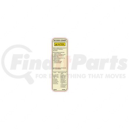 Freightliner 24-01872-000 LABEL-CAUTION,SCH CVR,HNGD