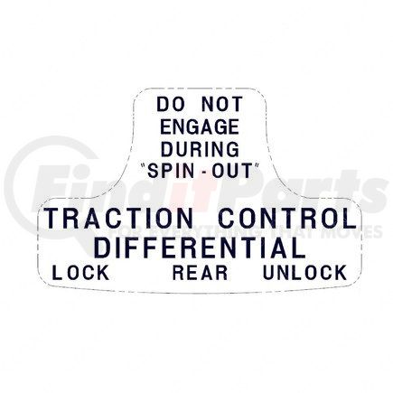 Freightliner 24-00408-014 LABEL,TRAC CONT