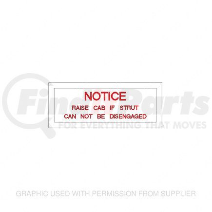 Freightliner 24-00421-000 DECAL,TILT STRUT