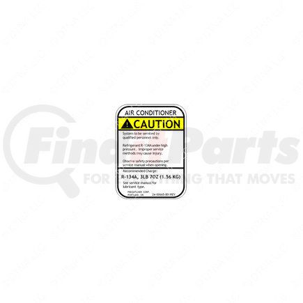 Freightliner 24-00665-001 LABEL-ENGLISH 3LB,70Z,