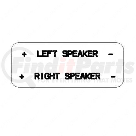 Freightliner 24-01375-000 DECAL-SPEAKER LEADS