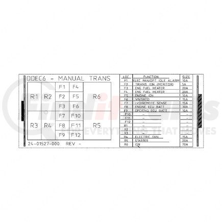 Freightliner 24-01527-000 LABEL-PWR