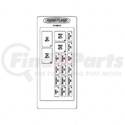 Freightliner 24-01685-014 LABEL-ELEC PDM1,FW,EB2