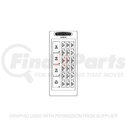 Freightliner 24-01687-010 LABEL-ELEC PDM3,CHAS,B2/S2
