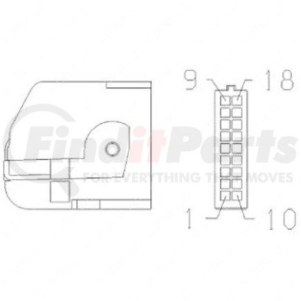 Freightliner A23-13361-021 PLUG-18CAV,MQS,23-13151-025,BK