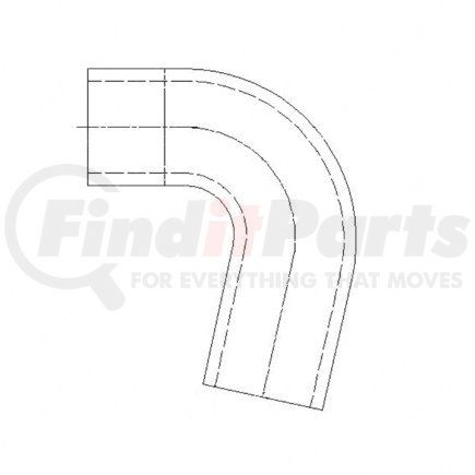 Freightliner A---680-501-55-82 HOSE-RAD, SILICON