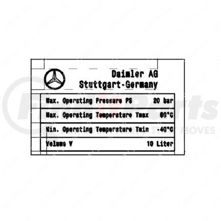 Freightliner A-960-584-00-38 ADHESIVE LABEL