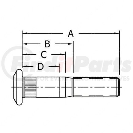 Freightliner CM-103189 WHEEL STU