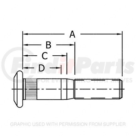 Freightliner CM107299 STUD WHEEL