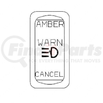 Freightliner A0649957012 SWITCH WARNING LIGHT