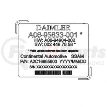 Freightliner A06-95633-001 CONFIG-SSAM,12V,VER 1803