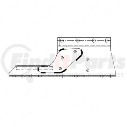 Freightliner A15-22666-002 ,X/M MTG BRKT,10.25,LH,M11