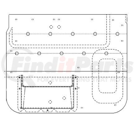 Freightliner A1849037500 PANEL DOOR CAB INTERIO