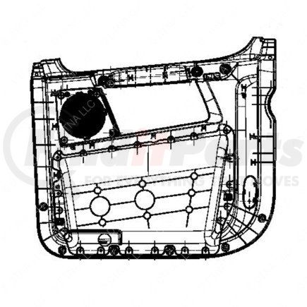 Freightliner A18-71390-010 PANEL-DOOR,TRIM,CARBON,LH