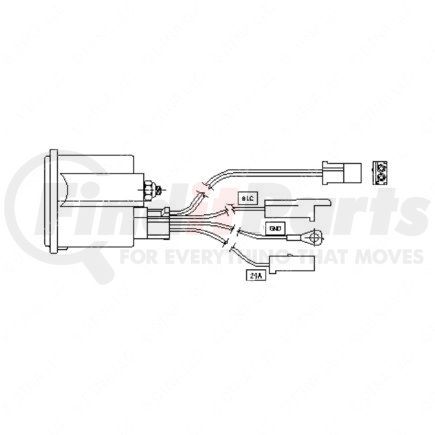 Freightliner A22-38891-001 GAUGE - PYRO  SM FACE  CHR