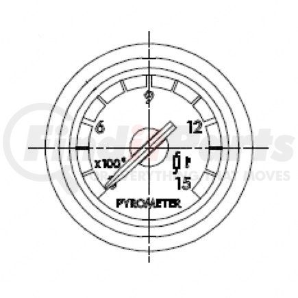 Freightliner A22-38891-003 GAUGE - PYRO  SM FACE  CHR