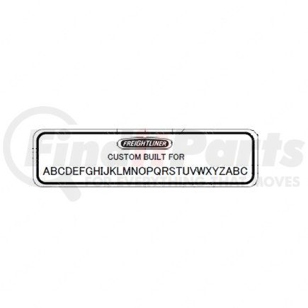 Freightliner A22-45857-000 NAMEPLATE