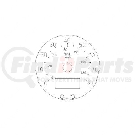 Freightliner A22-58817-006 SPEEDOMETER-MPH/KPH,BLK,MPX,IC