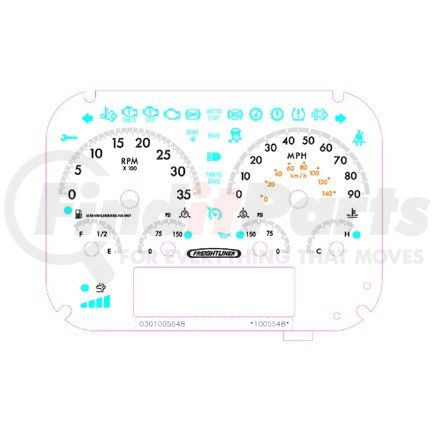 Freightliner A22-74376-000 INSTRUMENT PANEL-6GAUGE,MPH,TA