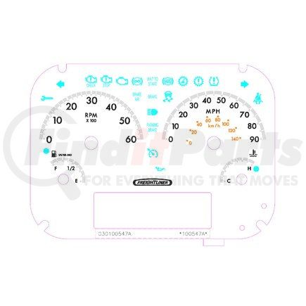 Freightliner A22-74377-002 PANEL-4GAUGE,MPH,TACH,HYD,LPG