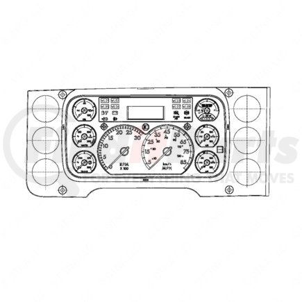 Freightliner A22-75549-101 CLUSTER-ASSY -ICU3S, P3, US 1.