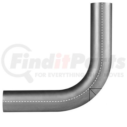 AP EXHAUST PRODUCTS 10780 90° Aluminized Elbow 4" Diameter OD-OD