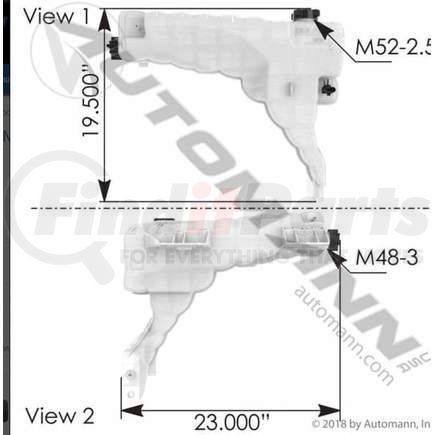 Automann 575.1024 COOLANT RESERVOIR PETERBILT