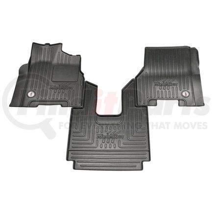 Minimizer FKFRTL3MB-MIN Floor Mats - Black, 3 Piece, Manual Transmission, Front, Center Row, For Freightliner