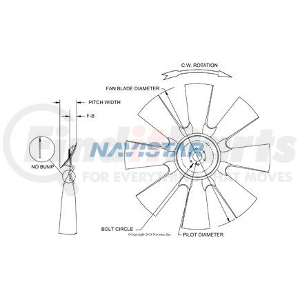 Navistar HOR993762503 INTERNATIONAL FAN ENG COOLING 3