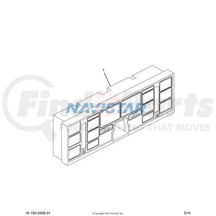 Navistar 1690297C1 INTERNATIONAL MASK INSTR CLUSTER HOURMETER