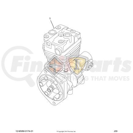 Navistar 2597488C91 INTERNATIONAL COMPRESSOR AIR