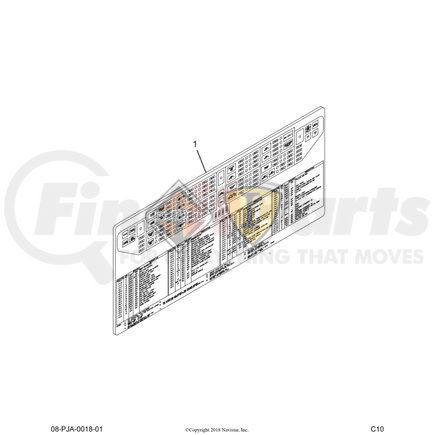 Navistar 3865795C7 INTERNATIONAL PRODUCT GRAPHIC , FUSE PANEL E