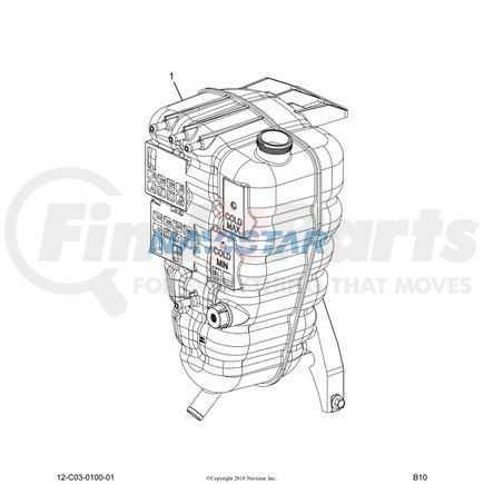 Navistar 2604187C92 TANK,SURGE TANK