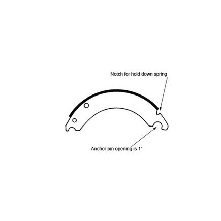 Drum Brake Shoe and Lining Assembly