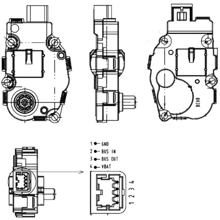 HVAC Air Inlet Door Actuator